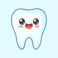 Cute Teeth Illustration Smiling Wide