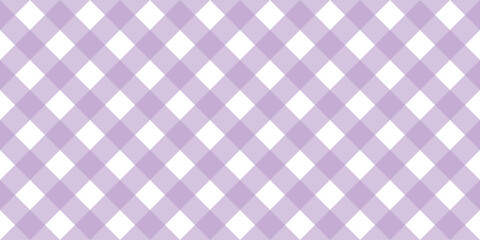 Seamless pastel purple gingham pattern