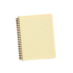Blank Spiral Notebook with Light Yellow Pages Ready for Notes, Doodles, and Creative Writing Ideas