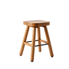 individual compact work stool on transparent background, in a minimalist style, with simple lines, no shadow, pure lighting, high resolution