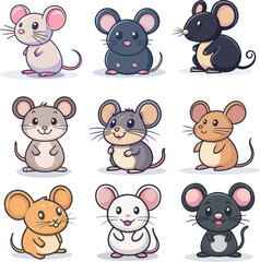 Cartoon mouse illustration material
