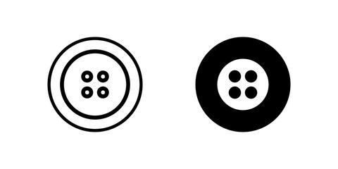 Wear button icon set. Suitable for e-commerce websites, fashion apps, and online shopping platforms. Symbol of clothing, fashion, style, and button.