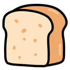 Bread food icon in flat vector style. Perfect for menu designs, mobile apps, cooking infographics, and more.