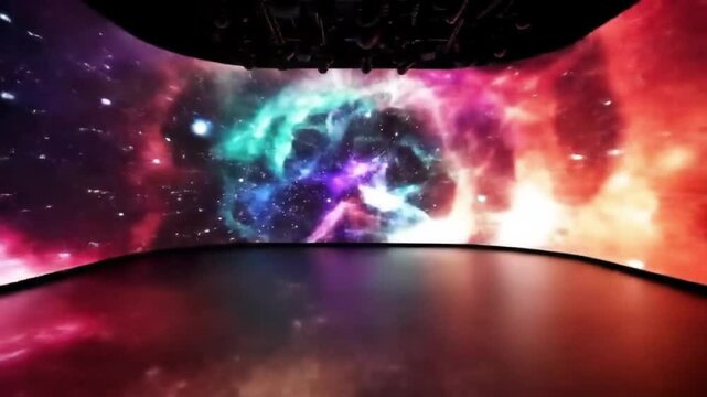 Immersive Nebula Space Projection Mapping 360 Video