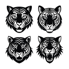 Tiger face vector . Tiger head vector