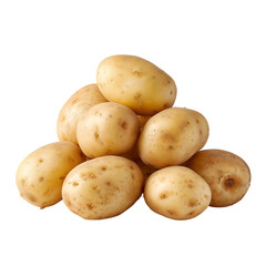 A pile of fresh yellow potatoes