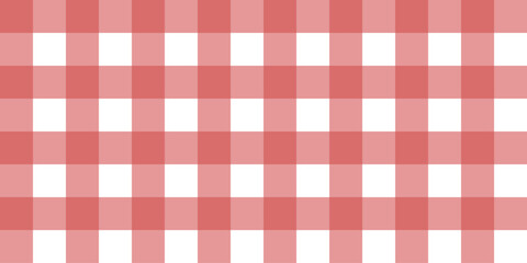 Seamless pastel red gingham pattern
