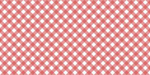 Seamless pastel red gingham pattern