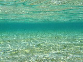 Sunlit Underwater Sand Ripples