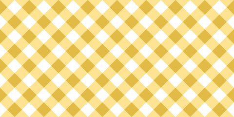 Seamless pastel yellow gingham pattern