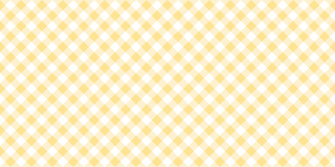 Seamless pastel yellow gingham pattern