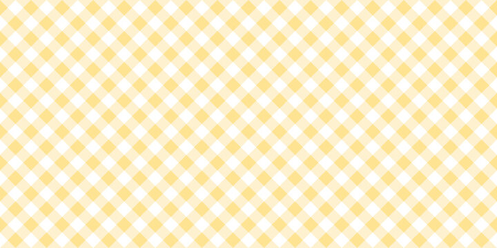 Seamless pastel yellow gingham pattern