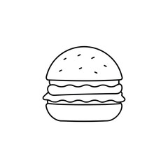 hamburger on a white background