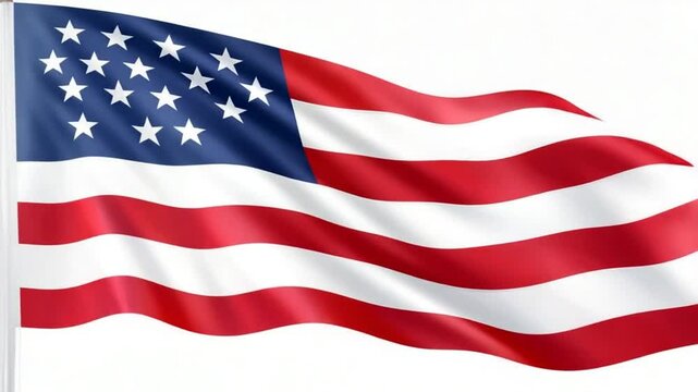 Gentle Waving American Flag Animated Background for Patriotic Celebrations