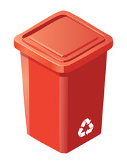 Warm Toned Waste Container for Home