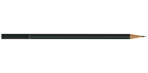 Graphite Wooden Pencil Vector Illustration.	