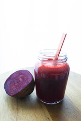 Beetroot Smoothie in a Glass Highlighting Its Health Benefits and Natural Nutrients