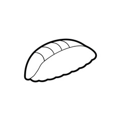 vector illustration of bread with butter