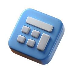 3d calculator on a transparent background