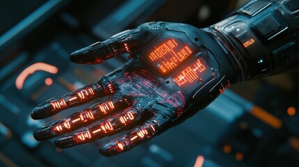 Cyberpunk Robotic Hand Reaching Out