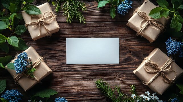 A farewell gift card on a rustic wooden desk