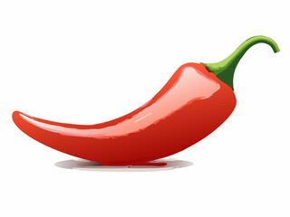 red hot chili pepper on white background