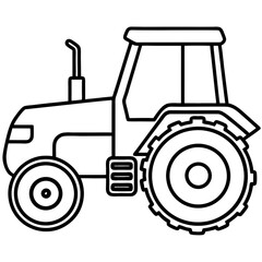 Red farm tractor toy isolated on a white background