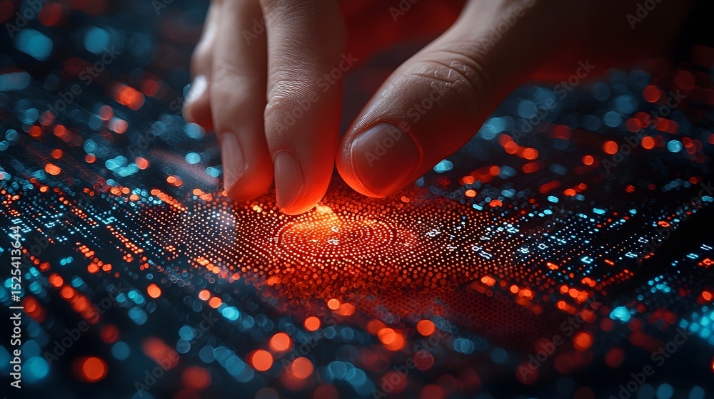 Poster blockchain security verification with biometric authentication