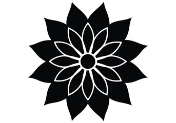 negative space flower   clever design silhouette