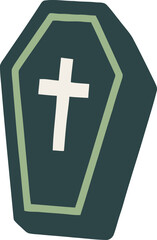 Fototapeta premium Vector of halloween coffin icon. 