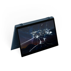 3d Rendered Broken Screen Laptop Isolated on white background - Cracked and Smashed Screen Laptop