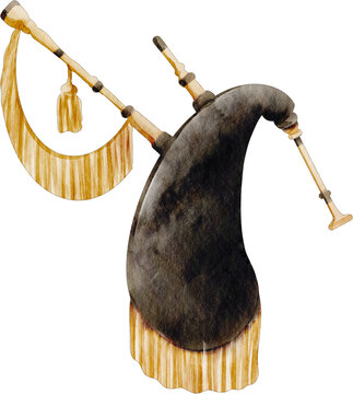 watercolor gaita instrument