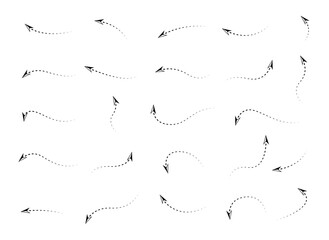 Set of Doodles Art of Arrow Shapes - Different Shapes of Arrow Designs