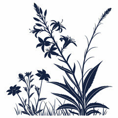 seamless pattern with great lobelia