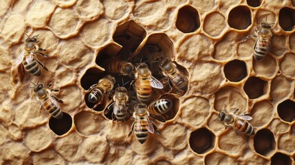 Honeybee Hive: A Close-Up Look at Honeybees in their Honeycomb Home