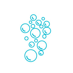 water bubble line vector