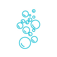 water bubble line vector