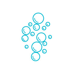water bubble line vector