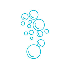 water bubble line vector