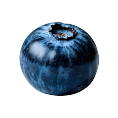Obraz premium Single blueberry closeup isolated on transparent background