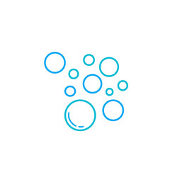 water bubble line vector