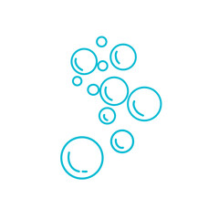water bubble line vector