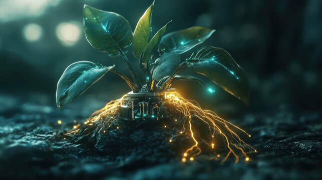 Bio-Luminescent Plant: A Futuristic Botanical Wonder