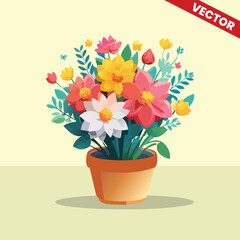 Colourful Flower on a Vase