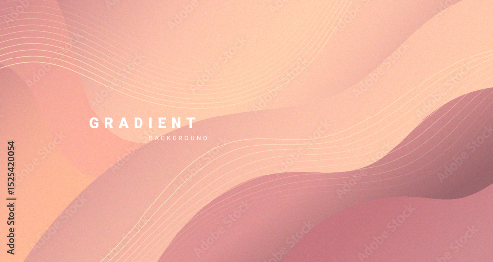 Poster Abstract minimal background with soft pink gradient waves and flowing lines