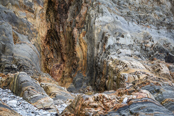 close up of rock, stone texture background detail on atlantic coast