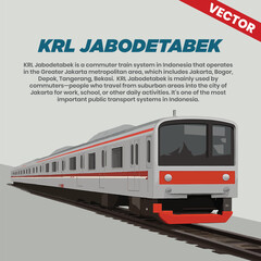 Fototapeta premium Indonesian Train KRL Jabodetabek