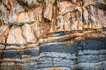 close up of rock, stone texture background detail on atlantic coast