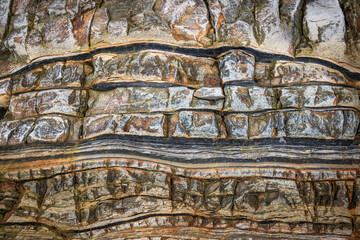 close up of rock, stone texture background detail on atlantic coast