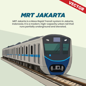 Indonesian Train MRT Jakarta